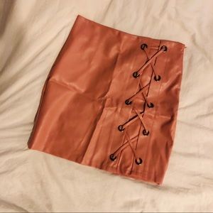 Leather bodycon skirt